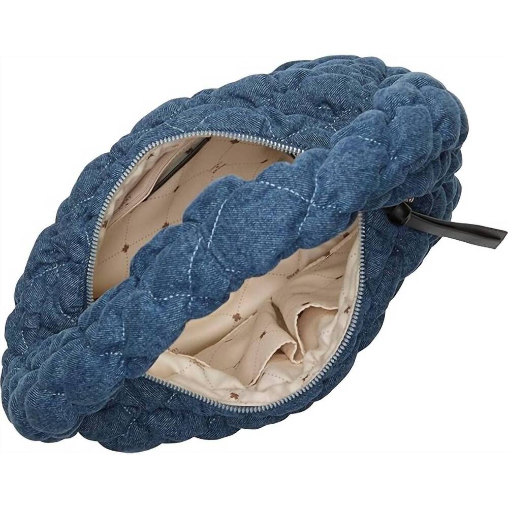NEW LUCKY BRAND women's joan quilted tote bag in dark blue - Picture 4 of 4